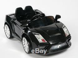Lamborghini style black Ride On Kids Electric Power Wheels Car+Remote Controlled