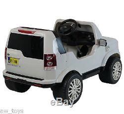 Land Rover Battery Powered Electric Ride On 2-6 years Kids Toy Car Remote White