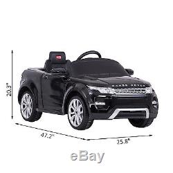 Land Rover Kids 12V Double Engine Ride On Car Electric Remote Control RC Black