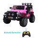 Leadzm 12v Kids Powered Ride On Car Toy Jeep Battery Wheel Remote Control Pink