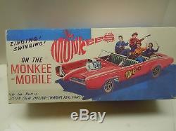 Lg 1967 Japan ASC Tin Friction/Battery Op. Monkee-Mobile GTO in BOX. A+. Works
