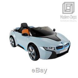 Licensed BMW i8 Kids Electric Ride On Car With Remote Control 12V Battery Blue