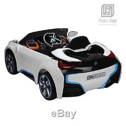 Licensed BMW i8 Kids Ride On Car With Remote Control 12V Battery White