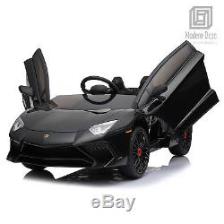 Licensed Lamborghini 12V Electric Kids Ride On Car with Remote Control MP3 -Black