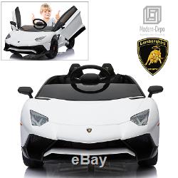 Licensed Lamborghini 12V Electric Kids Ride On Car with Remote Control MP3 White