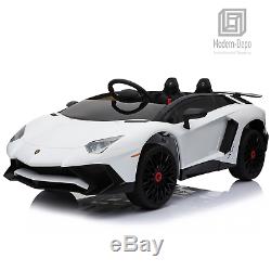 Licensed Lamborghini 12V Electric Kids Ride On Car with Remote Control MP3 White