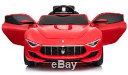 Licensed Maserati Alfieri 12V 10A Electric Ride On Toy Car RC Remote Control Red