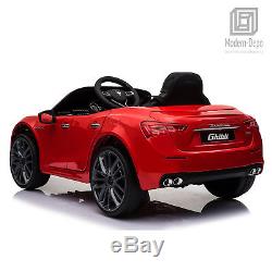 Licensed Maserati Ghibli 12V Kids Electric Ride On Car with Remote Control Red