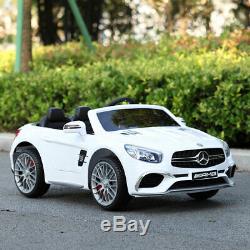 Licensed Mercedes Benz 12V Kids Ride On Car 3Speed with Remote Control MP3 White