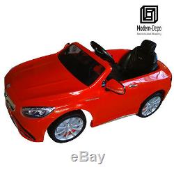 Licensed Mercedes Benz AMG S63 Kids Ride On Car With Remote Control 12V Red