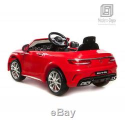 Licensed Mercedes Benz AMG S63 Kids Ride On Car With Remote Control 12V Red
