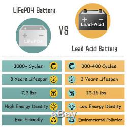 Light 12V 30Ah 360Wh Li-Iron Lithium Iron Phosphate Battery LiFePo4 Built-in BMS