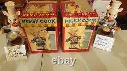 Lot of 10 1950's Japan Battery Operated Toys Piggy Chef Burger Cook Dog