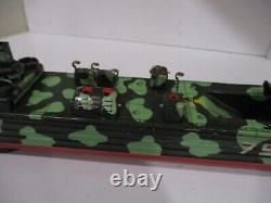 Lst Land Craft Battery Op-all Tin-18 Long Made In Japan By Marx