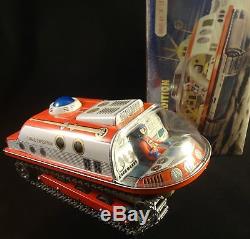 Lunar Expedition Vintage Tin Battery Operated Space Ship Box Modern Toy s