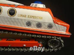 Lunar Expedition Vintage Tin Battery Operated Space Ship Box Modern Toy s