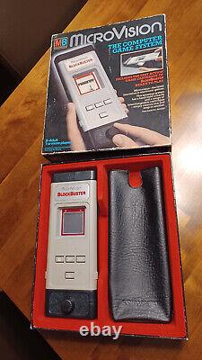 MB MicroVision Computer Game Console with BlockBuster & Shooting Star Cartridge