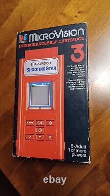 MB MicroVision Computer Game Console with BlockBuster & Shooting Star Cartridge