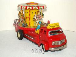 MERRY GO ROUND TRUCK B/O made in JAPAN by T-N co in 50sSEE IT ON VIDEO