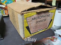 MICROPHONE DANCER SAM BATTERY OPERATED 30s BLACK AMERICANA N MINT IN BOX WORKS