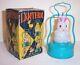 Mint 1950's Battery Operated Bunny Rabbit Lantern Frosted / Milk Glass Lamp Mib
