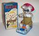Mint 1950's Battery Operated Fishing Polar Bear Tin Litho Toy Alps Japan Mib