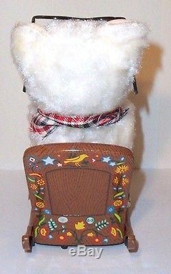 MINT 1950's BATTERY OPERATED MOTHER BEAR TIN LITHO KNITTING TOY MIB JAPAN works
