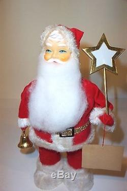 MINT 1950's BATTERY OPERATED SANTA CLAUS WITH BLINKING WAND CHRISTMAS TOY MIB
