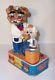 Mint 1950's Dentist Bear Battery Operated Tin Toy Horikawa Japan Works Great