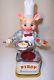 Mint 1950s Battery Operated Piggy Barbecue Cook Bbq Tin Litho Toy Works Great