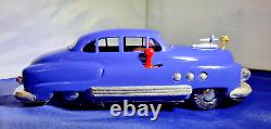 MIZUNO 1950S JAPAN TIN ELECTROMOBILE 8 BUICK with HEADLIGHTS/F&R MOTOR RESTORED