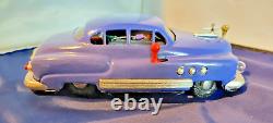 MIZUNO 1950S JAPAN TIN ELECTROMOBILE 8 BUICK with HEADLIGHTS/F&R MOTOR RESTORED