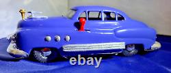 MIZUNO 1950S JAPAN TIN ELECTROMOBILE 8 BUICK with HEADLIGHTS/F&R MOTOR RESTORED