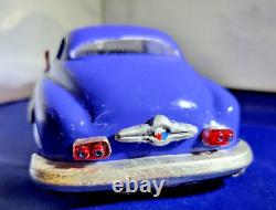 MIZUNO 1950S JAPAN TIN ELECTROMOBILE 8 BUICK with HEADLIGHTS/F&R MOTOR RESTORED