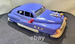 MIZUNO 1950S JAPAN TIN ELECTROMOBILE 8 BUICK with HEADLIGHTS/F&R MOTOR RESTORED