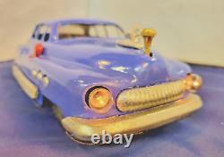 MIZUNO 1950S JAPAN TIN ELECTROMOBILE 8 BUICK with HEADLIGHTS/F&R MOTOR RESTORED