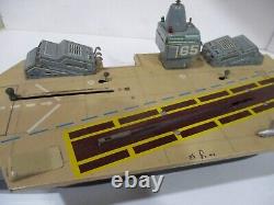 Marx Aircraft Carrier Battery Operated Multi Action All Tin-Works 20 long
