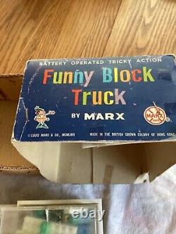 Marx Battery Operated Action Funny Block Truck Boxed