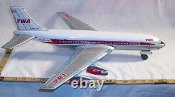 Marx Twa Boeing Super Jet Aircraft Large Tin Battery Toy Japan