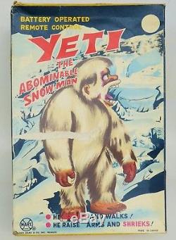 Marx Yeti The Abominable Snow Man Battery Operated Remote Control Toy/box Japan