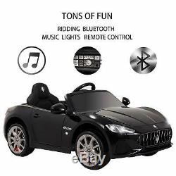 Maserati Cabrio Electric Kids Ride On Car Battery Toy with Remote Control Black