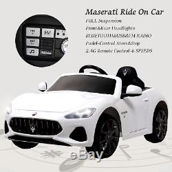 Maserati Gran Cabrio 12V Electric Kids Ride On Toy Car with Remote Control White