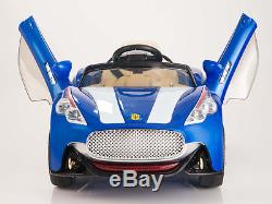 Maserati Style 12V Kids Ride On Car Battery Power Wheels Remote Control Blue