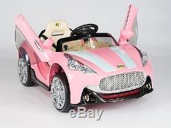 Maserati Style 12V Kids Ride On Car Electric Powered Wheels Remote Control Pink