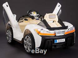 Maserati Style 12V Kids Ride On Car Electric Powered Wheels Remote Control White