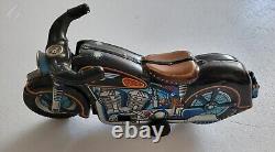 Masudaya Modern Toys Japan Tin Litho Battery Expert Motor Cyclist Motorcycle