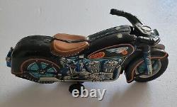 Masudaya Modern Toys Japan Tin Litho Battery Expert Motor Cyclist Motorcycle