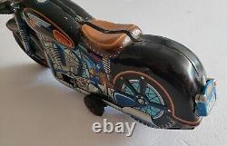 Masudaya Modern Toys Japan Tin Litho Battery Expert Motor Cyclist Motorcycle