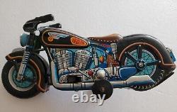 Masudaya Modern Toys Japan Tin Litho Battery Expert Motor Cyclist Motorcycle