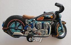 Masudaya Modern Toys Japan Tin Litho Battery Expert Motor Cyclist Motorcycle